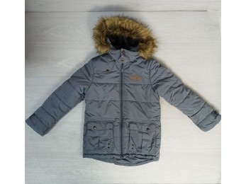 Куртка для мальчика зима серая (694)